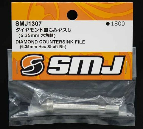 SMJ DIAMOND COUNTERSINK FILE (6.35mm Hex Shaft Bit) - Speedy RC