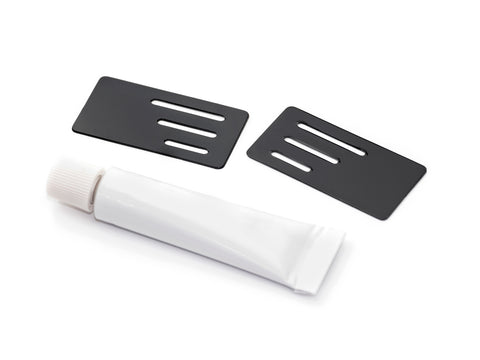 SMJ1323G - WING ENDPLATE with SLIT for 1/10 TC with GLUE (Black/0.5mm/2pcs) - Speedy RC