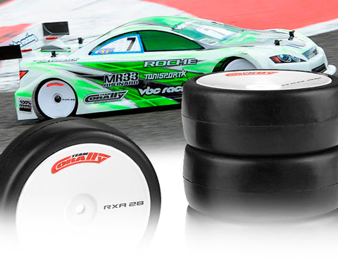 Team Corally - Attack RXA V2 rubber tires - 1/10 EP touring - 36 shore - Asphalt - 4 pcs C-14753-36 - Speedy RC