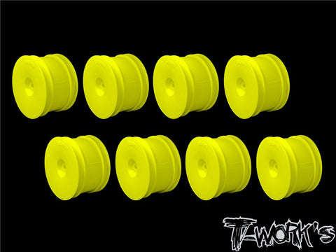 2.2" 12mm Hex Rear Wheels Yellow ( For B6.1/B6.2/B64/B74/YZ2/YZ4/ RB7/ZX7/D418/SRX2/SDX4 ) - Speedy RC