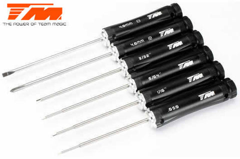 6 PIECE SET - Hex Wrench .05" / 1/16" / 5/64" / 3/32", Phillips and Flat screwdrivers TM117058 - Speedy RC