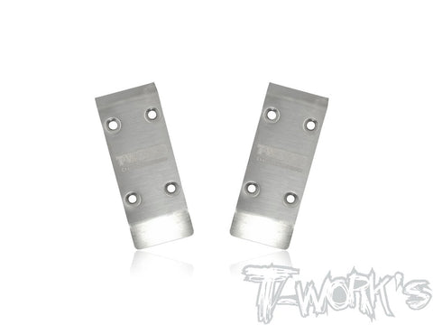 Stainless Steel Front Chassis Skid Protector ( Tekno EB410/ET410 ) 2pcs.