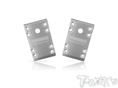 Stainless Steel Front Chassis Skid Protector ( Team Associated RC10 B74 ) 2pcs.
