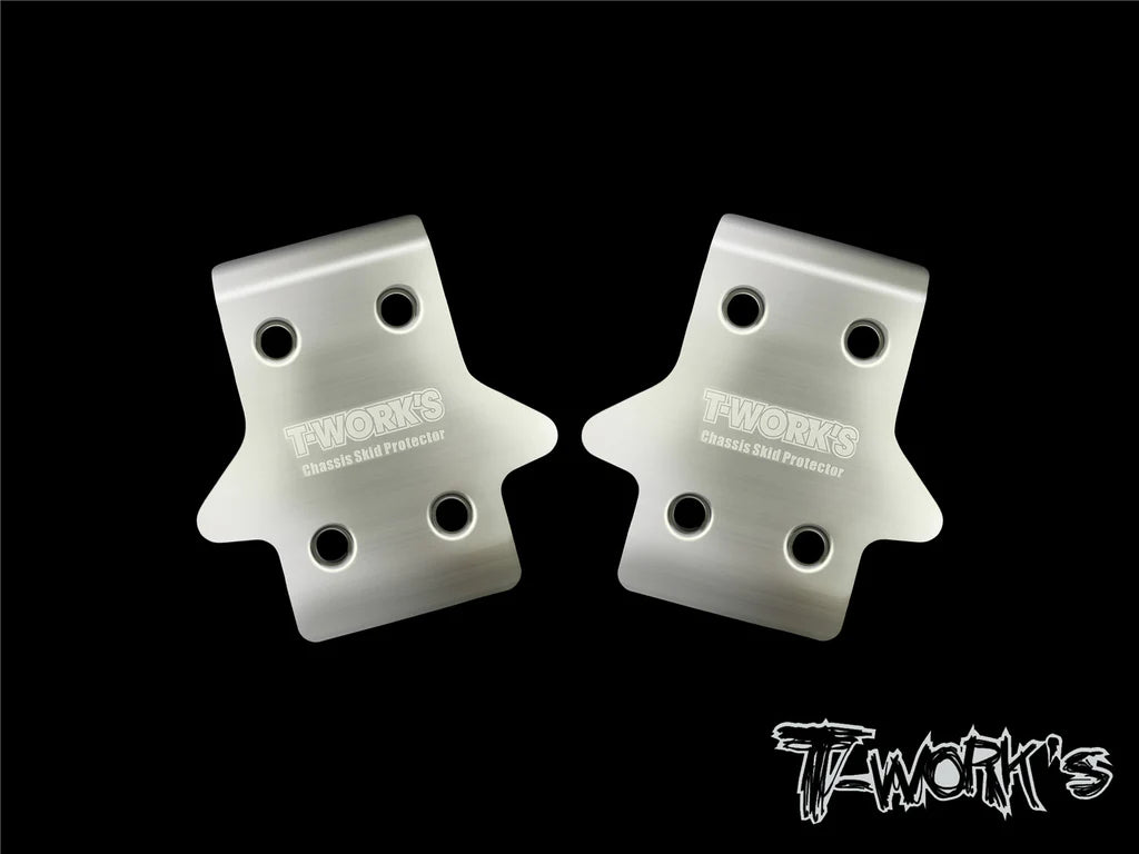 TO-235-MBX8 Stainless Steel Front Chassis Skid Protector ( Mugen MBX8/Mugen MBX8 ECO/Mugen MBX8R) 2pcs.