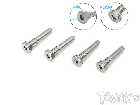 TP-119-HB 64 Titanium Screw Type Shock Pin Set ( For HB D819RS/819/817/E819/817 ) LT 2pcs. RT 2pcs. - Speedy RC