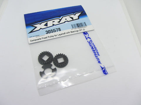FIXED PULLEY FOR LAYSHAFT WITH BEARINGS 20T (2) 305578 - Speedy RC