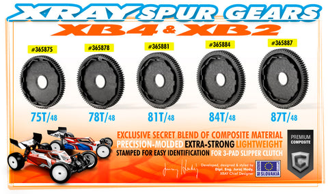 XRAY COMPOSITE 3-PAD SLIPPER 78T SP - XY365878 - Speedy RC