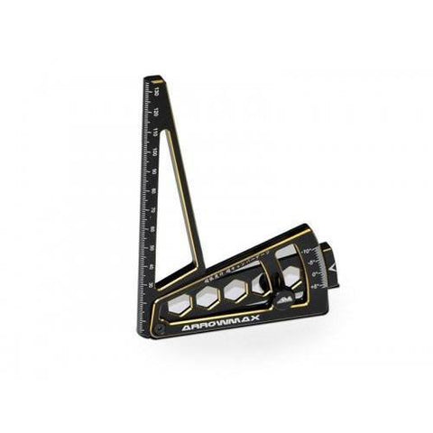 ARROWMAX Ultra Camber Gauge For 1/8th Black Golden - Speedy RC