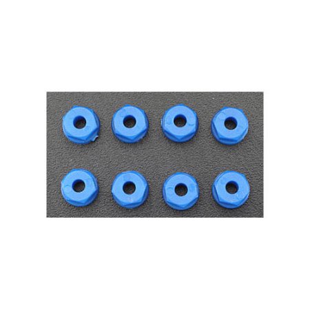 8 Nylon Nuts - Blue 3mm - Speedy RC