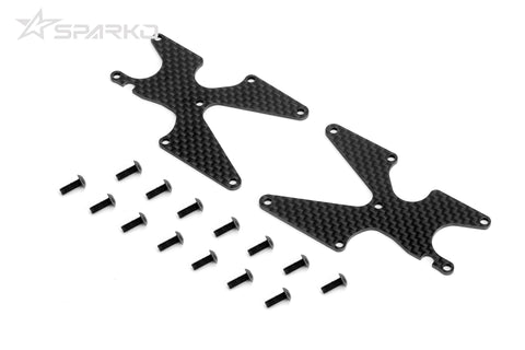 Sparko F8 Carbon Rear Arm covers 2.0mm - 2pcs (F83007-20OP)