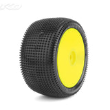 JETKO Challenger 1/10 Rear Carpet Buggy Mounted Tires (Pre-glued) - Speedy RC