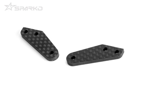 Sparko F8 Carbon Fiber Steering Knuckle Plate(R=L) 3.0mm (2pcs) (F83001-30)
