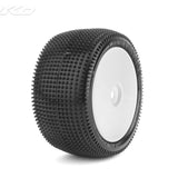 JETKO Challenger 1/10 Rear Carpet Buggy Mounted Tires (Pre-glued) - Speedy RC