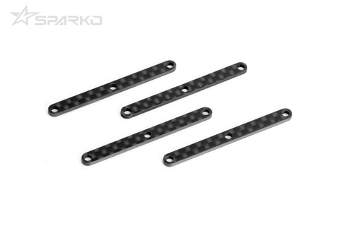 Sparko F8 Carbon Fiber Front Upper Arm Inserts (R=L) 2.0mm (4pcs) (F83002-20OP)