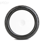 JETKO Positive 1/10 Rear Buggy Mounted Tires (Pre-Glued) - Speedy RC
