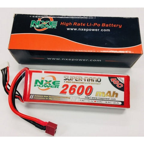 NXE 4S2600 Lipo Battery 14.8V 2600mAh 40C Soft case w/Deans - Speedy RC