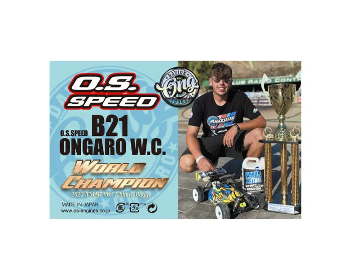 OS Engines Speed B21 Ongaro Edition .21 Engine with T2090 Pipe OSM1DL02