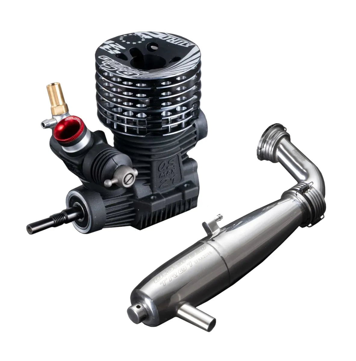 Os Speed R21 Engine OS Engines Speed R21 Euro II .21 Nitro On Road Engine Combo With Pipe1 ...