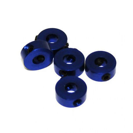 Ultimate Racing Aluminum ring for attaching the wheel 4mm blue (5 pcs) (UR1861) - Speedy RC