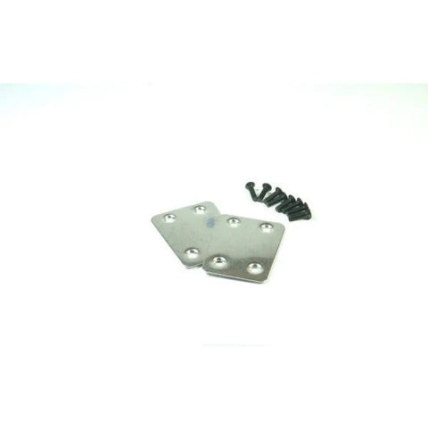 SRC Stainless Steel Front and Rear Chassis Skid Protector B74.2 2pcs. - Speedy RC
